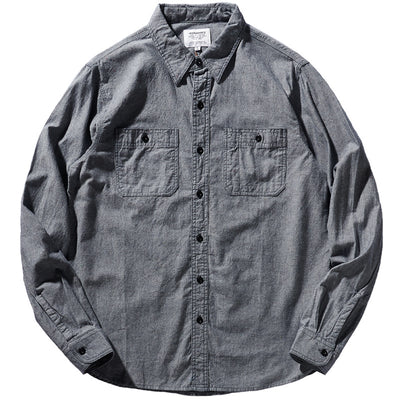 Camisa Casual Retro Slim Fit con Bolsillos para Hombre - Image 7