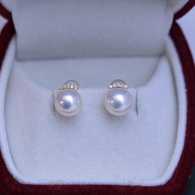 Aretes de Perla Blanca Minimalista - Diseño Clásico Perfecto