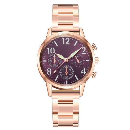 Reloj de Pulsera Luminoso Multifuncional para Mujer con Banda de Acero - Image 8