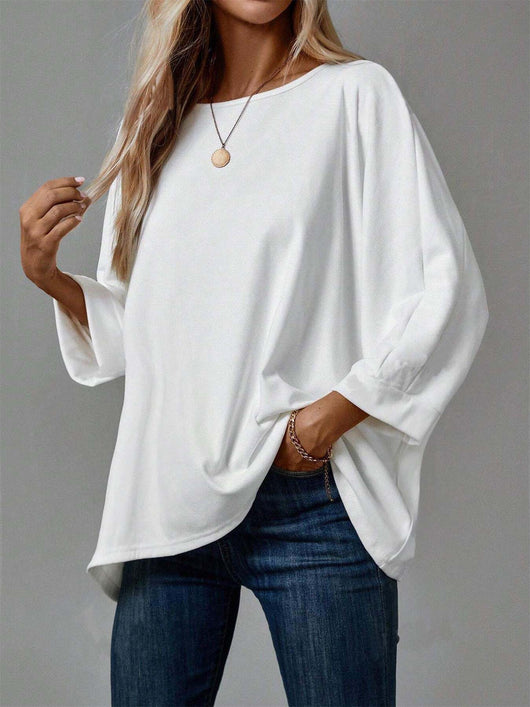Playera Casual de Cuello Redondo para Mujer - Colores Sólidos - Image 11