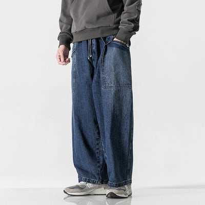 Pantalón Ancho Recto Estilo Japonés Talla Grande - Image 9