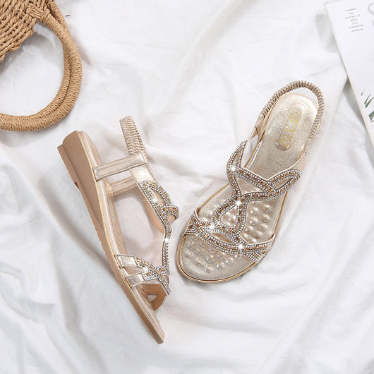 Sandalias Bohemias con Cuña y Strass para Mujer - Image 6