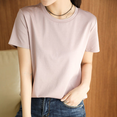 Blusa de Algodón Mercerizado Manga Corta Ajustada para Mujer - Image 14