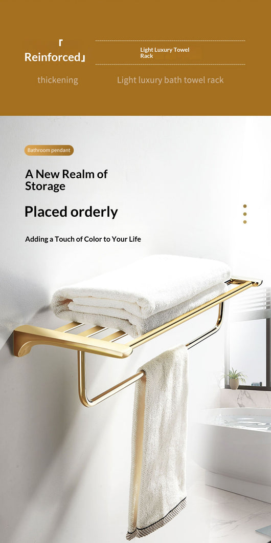 Repisa de Baño Estilo Francés Dorada Premium sin Taladro - Image 34