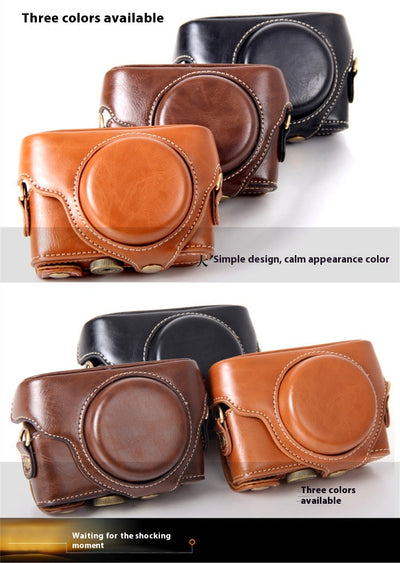 Funda Protectora de Cuero para Cámara y Tarjetas de Memoria - Image 11