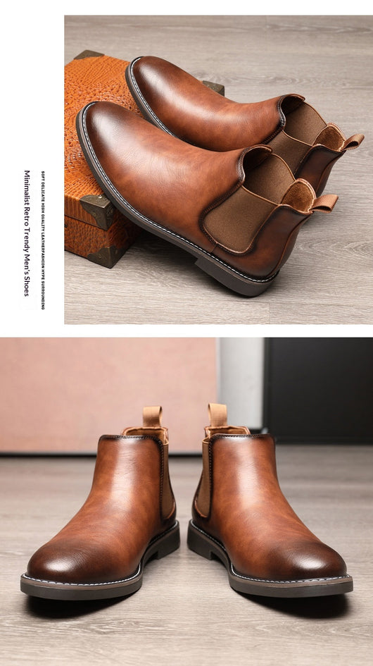 Botas de Cuero para Hombre Talla Grande con Punta Afilada - Image 11