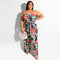 Jumpsuit Estrapless Primavera con Estampado Europeo