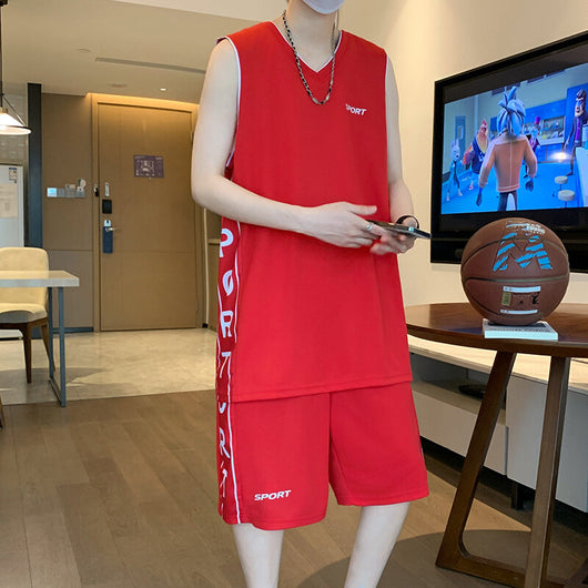 Conjunto Deportivo Casual - Camiseta sin Mangas y Pantalón Corto para Baloncesto - Image 9