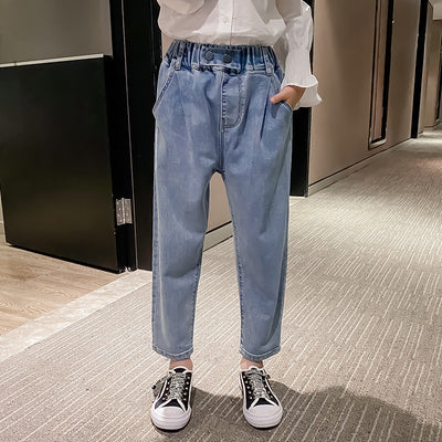 Jeans Stileto Slim Fit de Dos Botones para Niñas