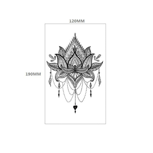Tatuaje Temporal Floral Impermeable Rosa Negra - Diseño Totem Personalizable - Image 14