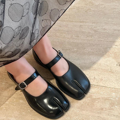 Zapatos de Cuero con Tacón Medio para Mujer - Diseño Clásico y Versátil