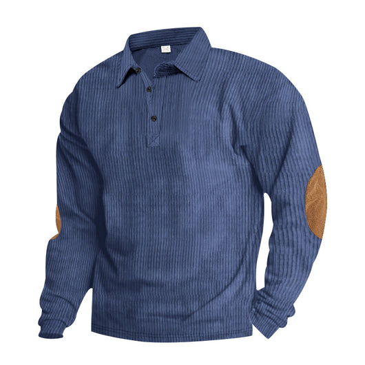 Camiseta Manga Larga de Pana para Hombre - Primavera y Otoño - Image 7