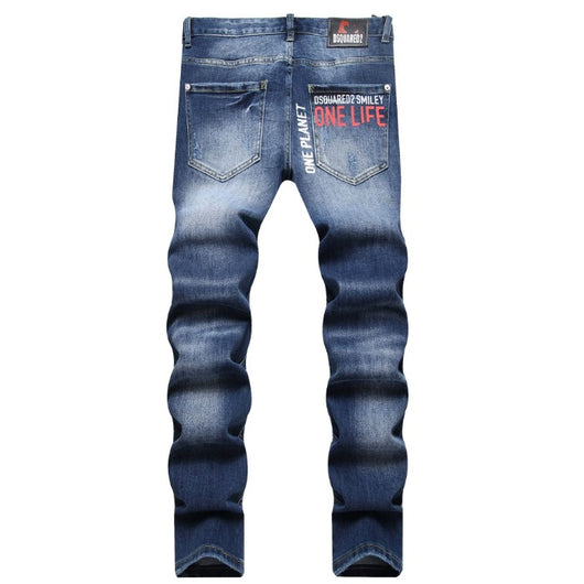 Pantalones Vaqueros Slim Fit Rotos para Hombre - Diseño Moderno Desgastado - Image 3