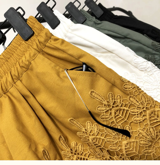 Pantalones Anchos de Encaje para Mujer - Shorts Casuales Primavera Verano Talla Grande - Image 12