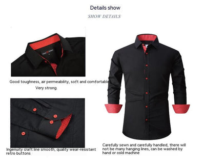 Camisa de Algodón Elástico para Hombre - Estilos Primavera Otoño - Image 12