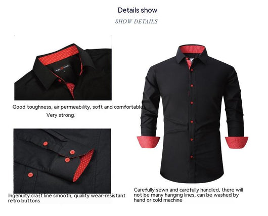 Camisa de Algodón Elástico para Hombre - Estilos Primavera Otoño - Image 12