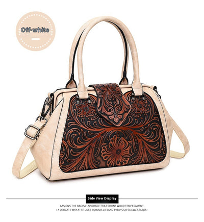 Bolso de Cuero Artesanal Tallado para Mujer con Diseño Asimétrico - Image 17