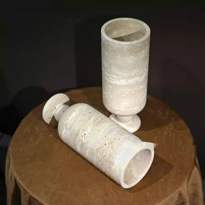 Jarrón Cilíndrico de Piedra Natural Estilo Chino - Image 13