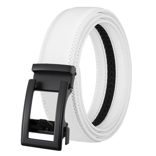 Cinturón de Cuero para Hombre con Hebilla Automática - Doble Capa de Cuero Vacuno - Image 5