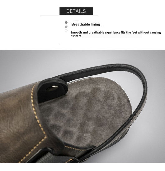 Sandalias de Cuero para Hombre con Suela Gruesa Antideslizante - Image 15