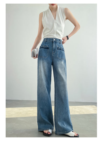 Pantalón Recto Retro Premium de Talle Alto con Corte Suelto - Image 23