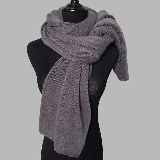 Bufanda de Cachemira para Mujer - Abrigo Cálido Invierno Color Sólido - Image 15