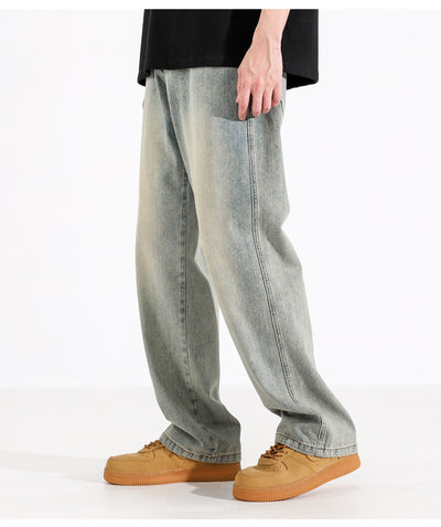 Jeans Rectos Teñidos Amarillo Barro para Hombre - Image 12