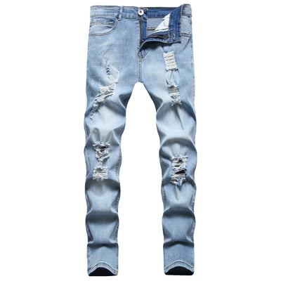 Pantalones Vaqueros Slim Fit Blancos Rotos para Hombre - Diseño Moderno Mate - Image 12