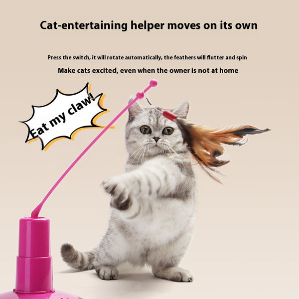 Juguete Interactivo para Gatos con Poste Giratorio Automático