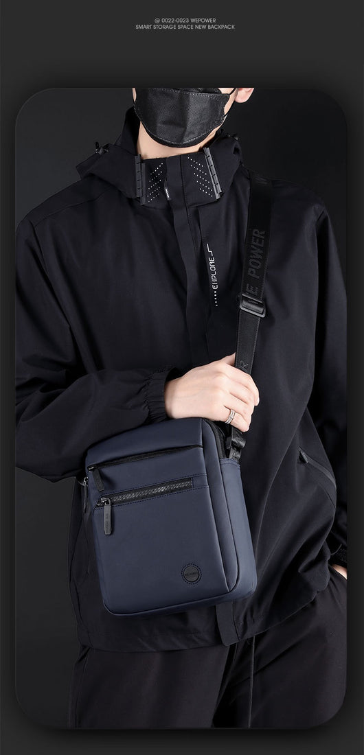 Bolsa Bandolera Impermeable para Hombre - Diseño Casual de Un Solo Hombro - Image 13