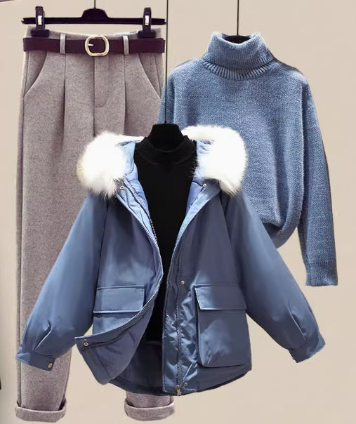 Conjunto de Sudadera Acolchada de Algodón para Mujer - Image 5