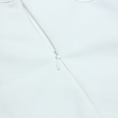Vestido de Noche Blanco con Escote V Profundo para Verano - Image 16