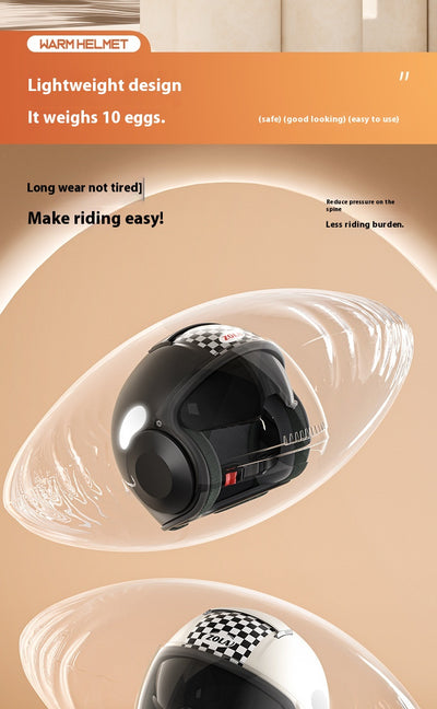 Casco Integral Motocicleta Eléctrica Doble Espejo Invierno con Diseño Personalizado - Image 8