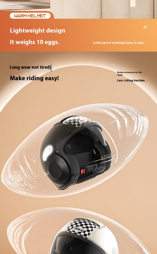 Casco Integral Motocicleta Eléctrica Doble Espejo Invierno con Diseño Personalizado - Image 8
