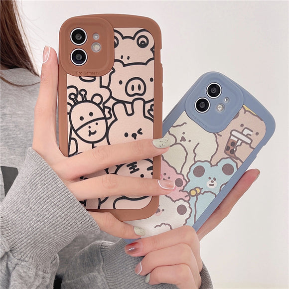 Funda para Teléfono con Diseño de Animales Doodle a Pantalla Completa