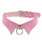 Personalized Punk Leather Collar Necklace Simple And Fashionable Rosado