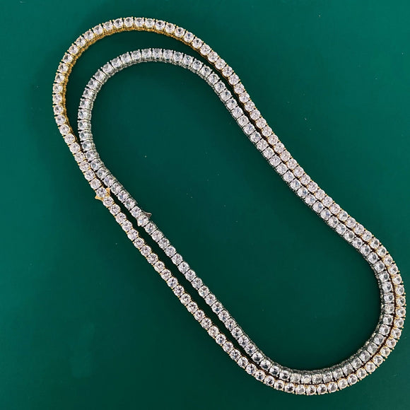 Cadena Hip-hop para Hombre con Diamantes en Fila Simple