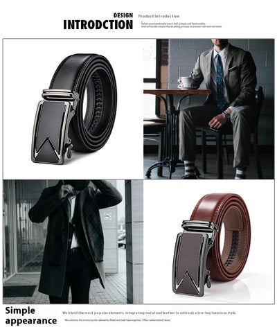 Cinturón de Cuero Genuino para Hombre con Hebilla Click Ajustable - Estilo Ejecutivo - Image 7