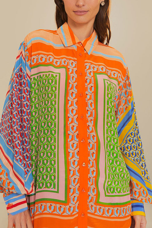 Conjunto de Traje Casual con Camisa Estampada - Image 9