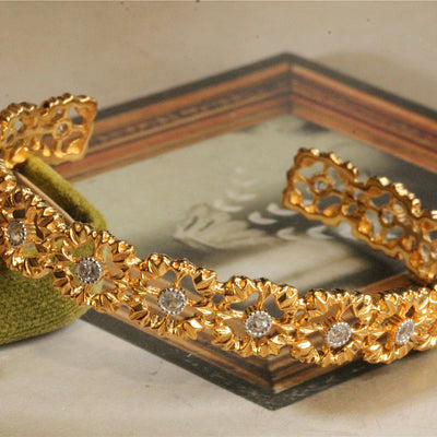 Pulsera Calada de Plata 925 Chapada en Oro - Image 3