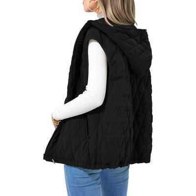 Chaleco Acolchado con Capucha para Mujer - Algodón Premium - Image 7