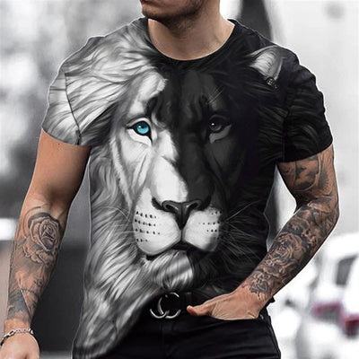 Playera Estampada León 3D para Hombre - Diseño Beast Verano - Image 20