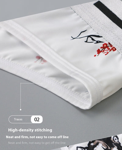 Ropa Interior Masculina Estilo Tinta China en Seda de Hielo para Verano - Image 12