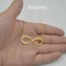 Custom Infinity Pendant Dorado 4names