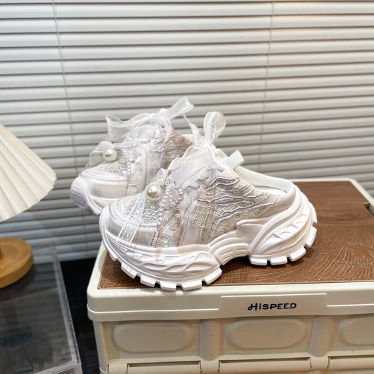 Zapatos para Bebé Niña con Moño de Encaje Perla - Image 4