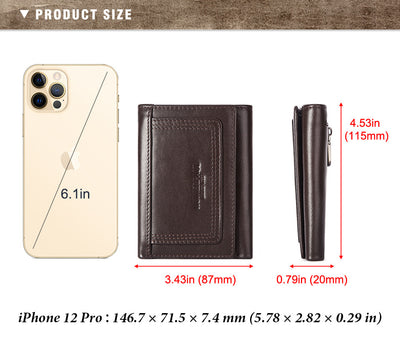 Billetera Multifuncional de Cuero Genuino con Compartimentos y Cierre - Image 17