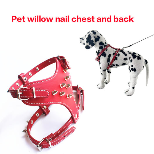 Arnés de Cuero con Tachuelas para Perros Pequeños - Chaleco Protector Negro - Image 4