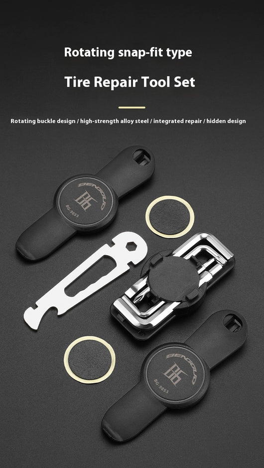Kit de Herramientas Multiusos para Bicicleta con Llave Ajustable y Reparador de Llantas - Image 8