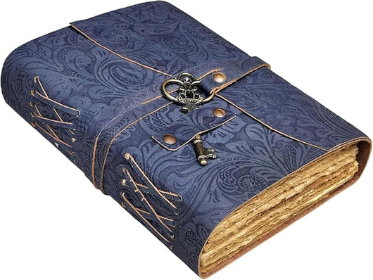 Cuaderno Vintage de Cuero de Búfalo con Patrón Floral en Relieve - Image 5