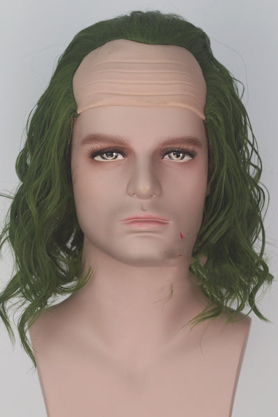 Peluca de Cabello Rizado Corto Estilo Anime Verde Simulado - Image 8